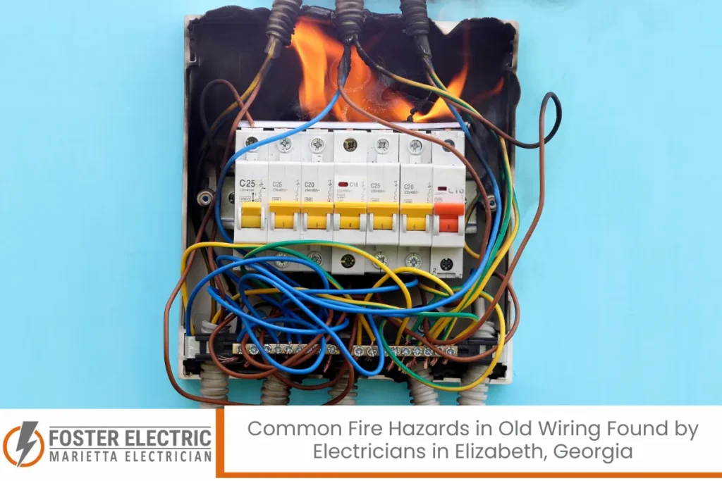 Common Fire Hazards in Old Wiring Found by Electricians in Elizabeth, Georgia