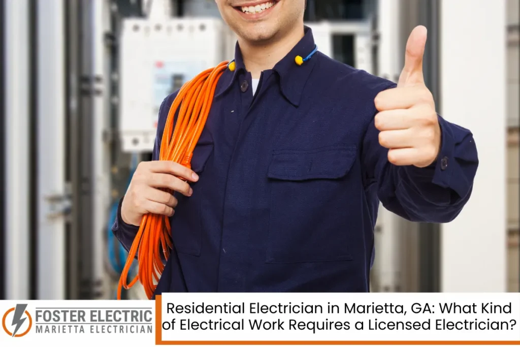 Residential Electrician in Marietta, GA: What Kind of Electrical Work Requires a Licensed Electrician?